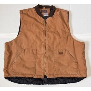FORGE Workwear -‎ Men's Canvas Insulated Quilt Lined Vest - Size 3X-Large 3XL